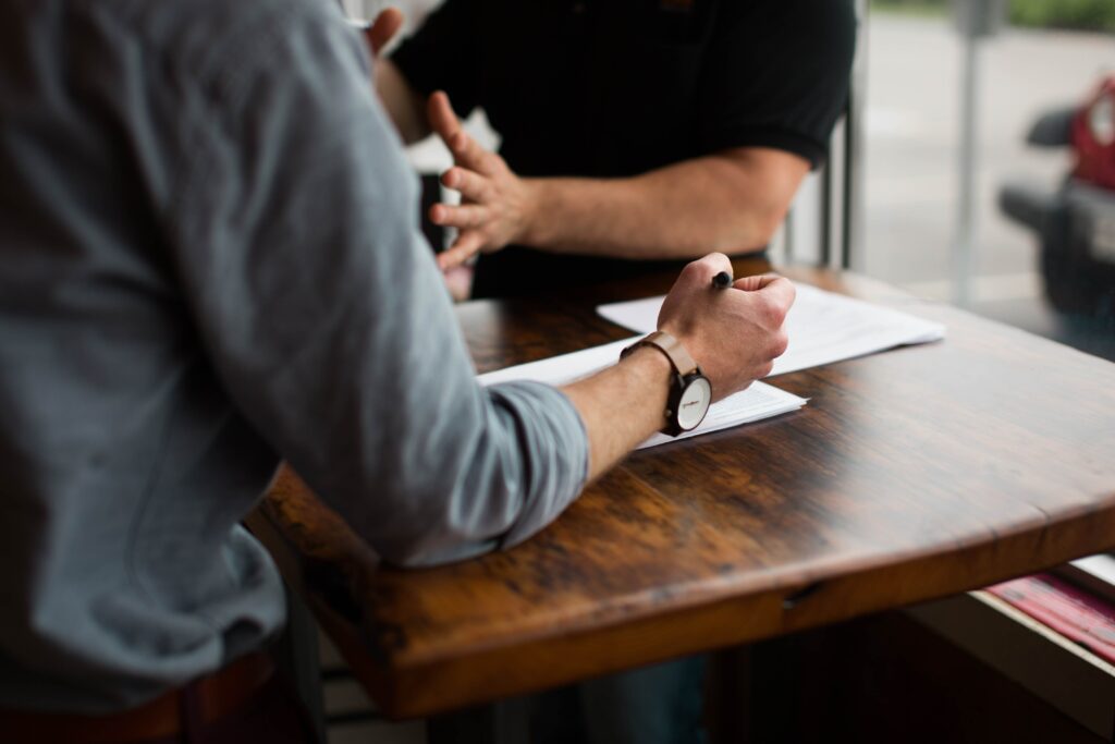 Discussion at a table