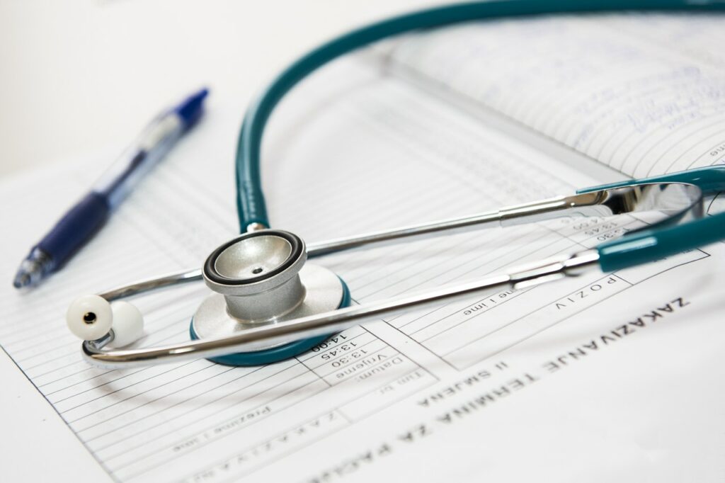 stethoscope on paper