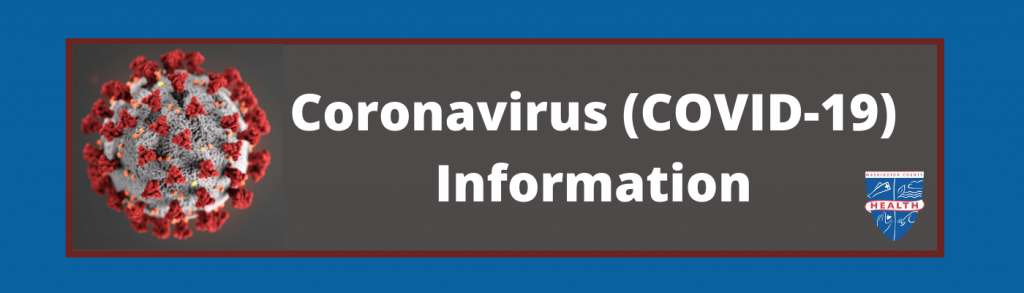 picture of a virus. text: Coronavirus (COVID-19) Information