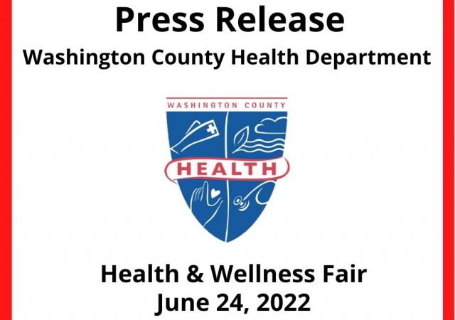 Health and Wellness fair press release logo, June 24. Info can be found on WCHD website.
