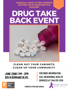 drug take back event flyer. info can be found in post 