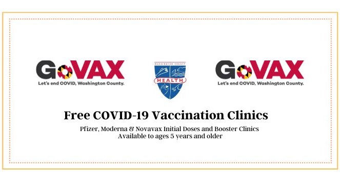 COVID-19 vaccination clinics header graphic. Details in post.