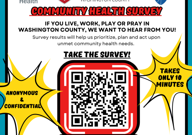 Take the Community Health Needs survey, now with the extended deadline of Nov. 13. Use this QR code to link to it online.