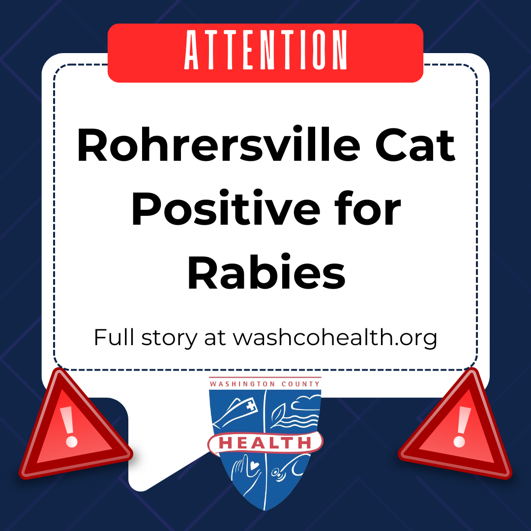 Rohrersville Cat Positive for Rabies - Washington County Health Department