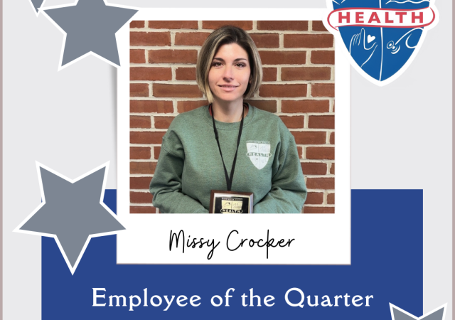 Washington County Health Department's Employee of the Quarter Missy Crocker