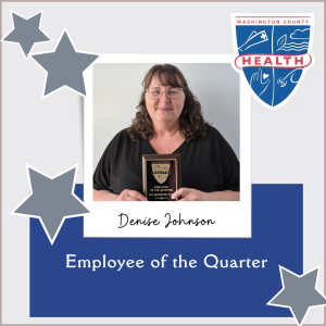 Washington County Health Department's Employee of the Quarter Denise Johnson